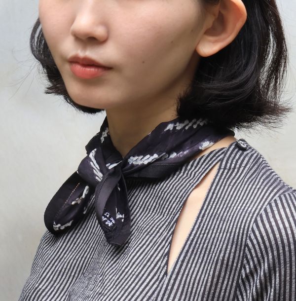 【Maku Textile】SINJU絲質方巾 手織,手紡紗,圍巾,絲,植物染,草木染