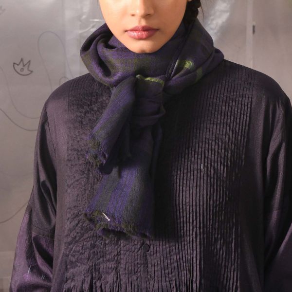 【Maku Textile】WALDO圍巾 手織,手紡紗,圍巾,棉,植物染,草木染