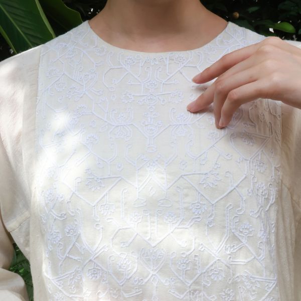 【Maku Textile】YUMI洋裝 手織,手紡紗,洋裝,美麗諾羊毛,植物染,草木染