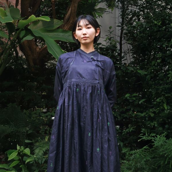 【Maku Textile】GIRA洋裝 手織,手紡紗,洋裝,蠶絲,植物染,草木染