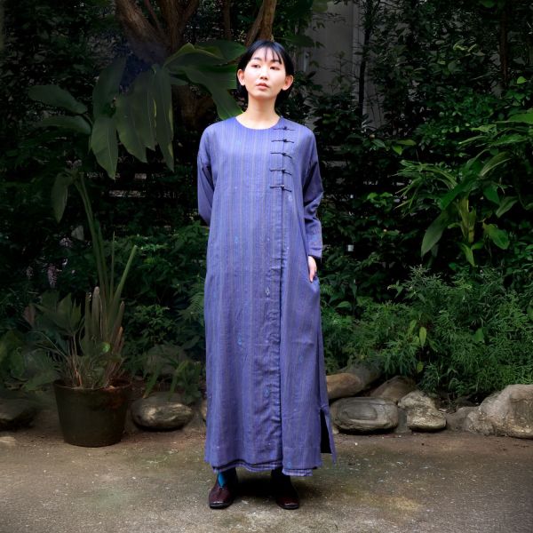 【Maku Textile】GURBESU外罩衫 手織,手紡紗,洋裝,棉,植物染,草木染