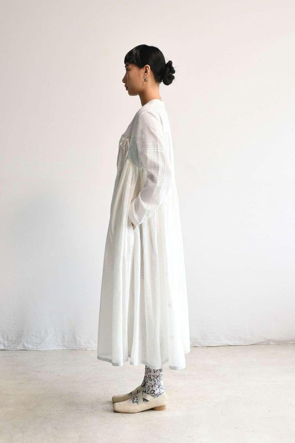 【Maku Textile】SHIROMI洋裝 手織,手紡紗,洋裝,棉,植物染,草木染