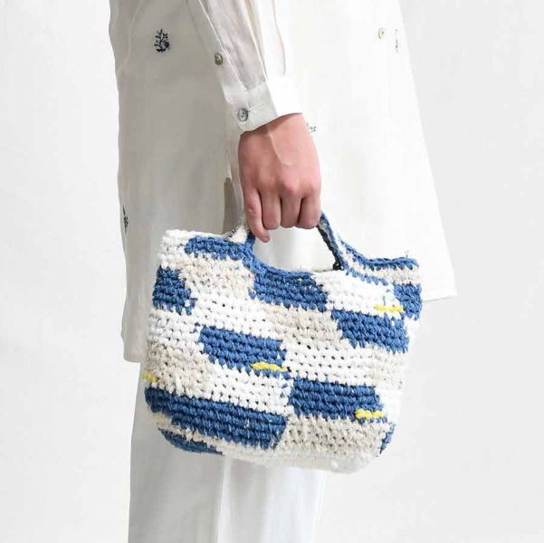 【Maku Textile】NICO編織布邊包 手織,手紡紗,包包,棉,植物染,草木染