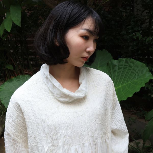 【Maku Textile】OXALIS上衣 手織,手紡紗,洋裝,美麗諾羊毛,植物染,草木染