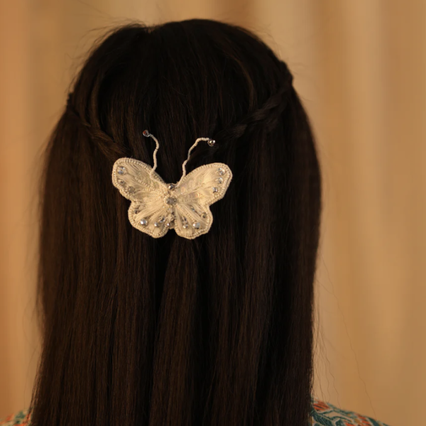 【Namjosh】蝴蝶小髮夾＿三色 髮夾、髮飾、手工刺繡