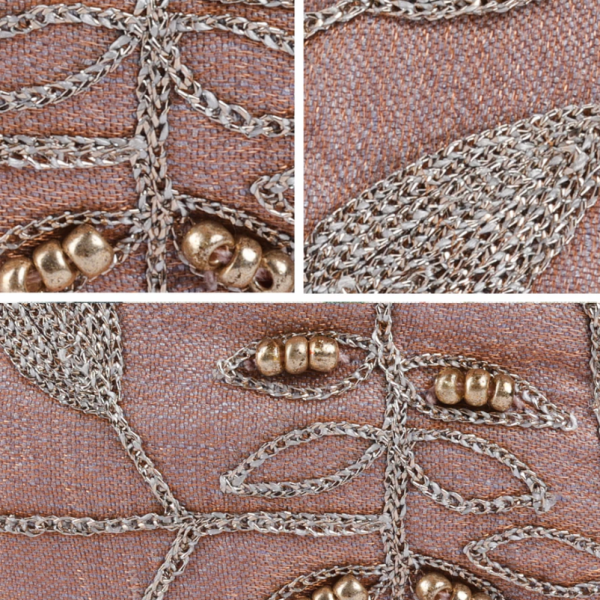 【Namjosh】手工珠繡髮箍＿粉紅金珠白葉 髮夾、髮飾、手工刺繡