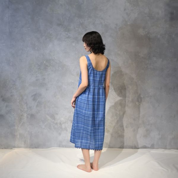【Maku Textile】ANAIS﻿_674 手織,手紡紗,洋裝,蠶絲,植物染,草木染