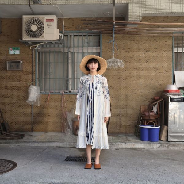 【AHMEV】Kalina罩衫 手織,手紡紗,洋裝,蠶絲,錢德里綢,Chanderi