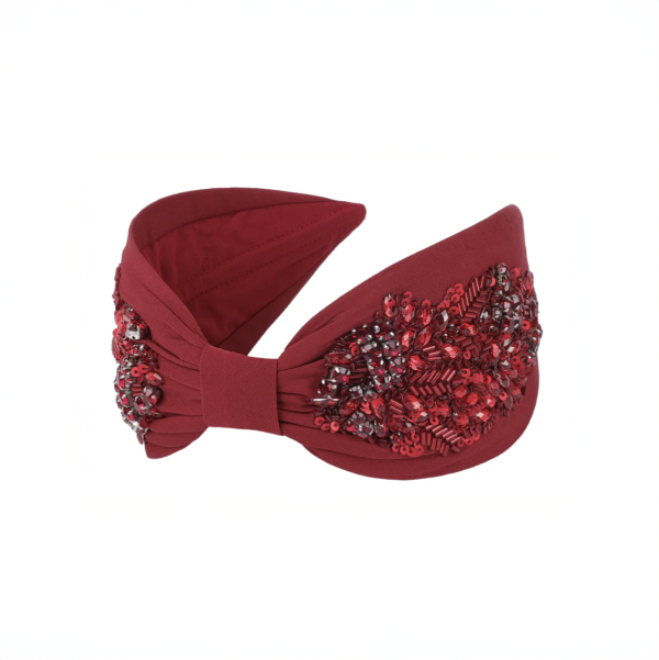 【Namjosh】葉形手工珠繡髮箍＿三色 髮夾、髮飾、手工刺繡