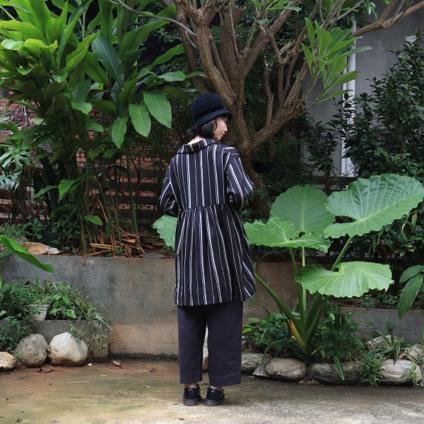 【Maku Textile】ROSA羊毛開襟長版上衣 手織,手紡紗,洋裝,美麗諾羊毛,植物染,草木染