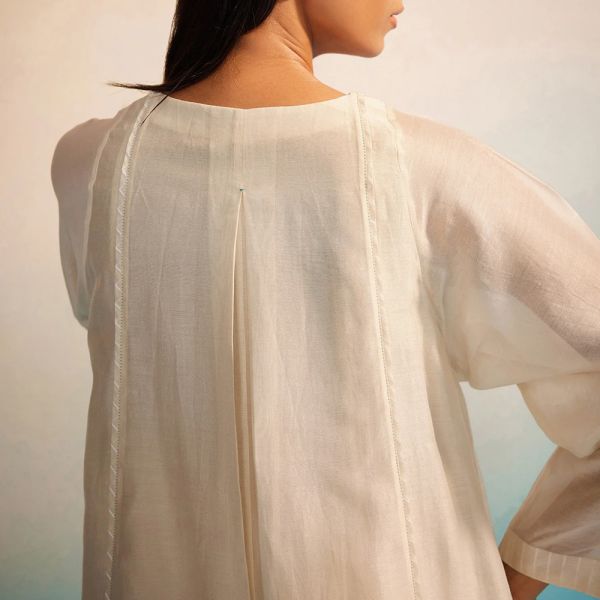 【AHMEV】Midori洋裝 手織,手紡紗,洋裝,蠶絲,錢德里綢,Chanderi