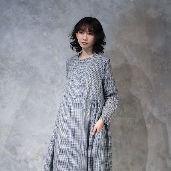 【Maku Textile】DIANA外套 手織,手紡紗,洋裝,棉,植物染,草木染