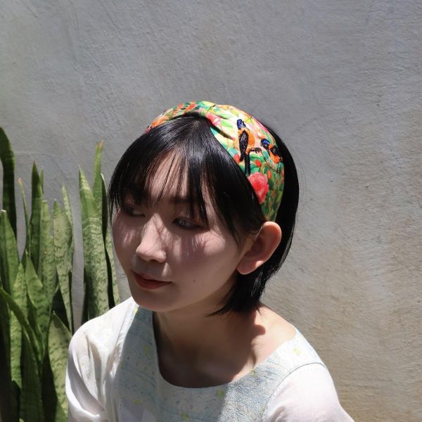 【Namjosh】手工珠繡髮箍＿靈鳥 髮夾,髮飾,手工刺繡,珠繡