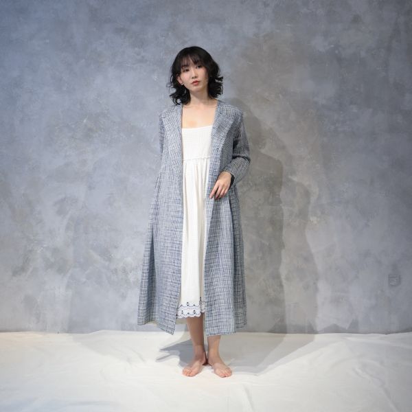 【Maku Textile】DIANA外套 手織,手紡紗,洋裝,棉,植物染,草木染