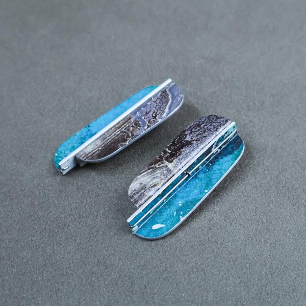 【江枚芳 Meifang Chiang Metal Arts】邊界耳針式耳環 Boundry Brooch 耳環,耳勾,鋁,陽極處裡