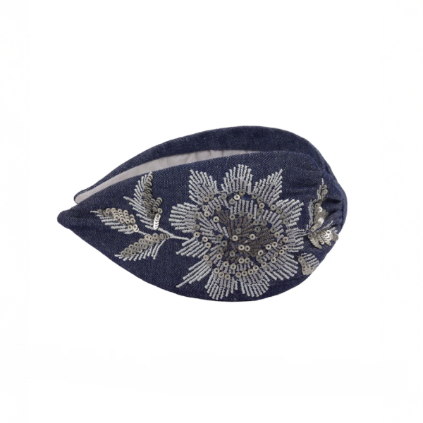 【Namjosh】手工珠繡髮箍＿橄欖綠金葉 髮夾、髮飾、手工刺繡