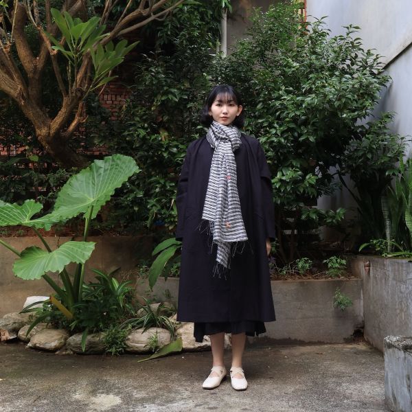 【Maku Textile】MAE圍巾 手織,手紡紗,圍巾,絲,植物染,草木染