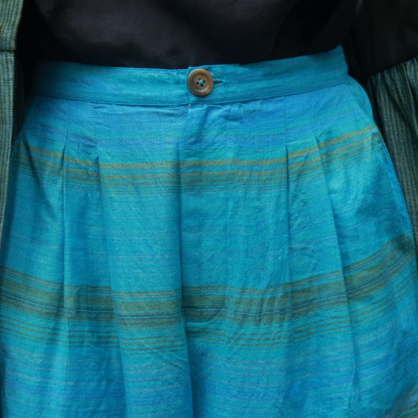 【Maku Textile】GINGKO棉毛長褲 手織,手紡紗,長褲,羊毛,植物染,草木染