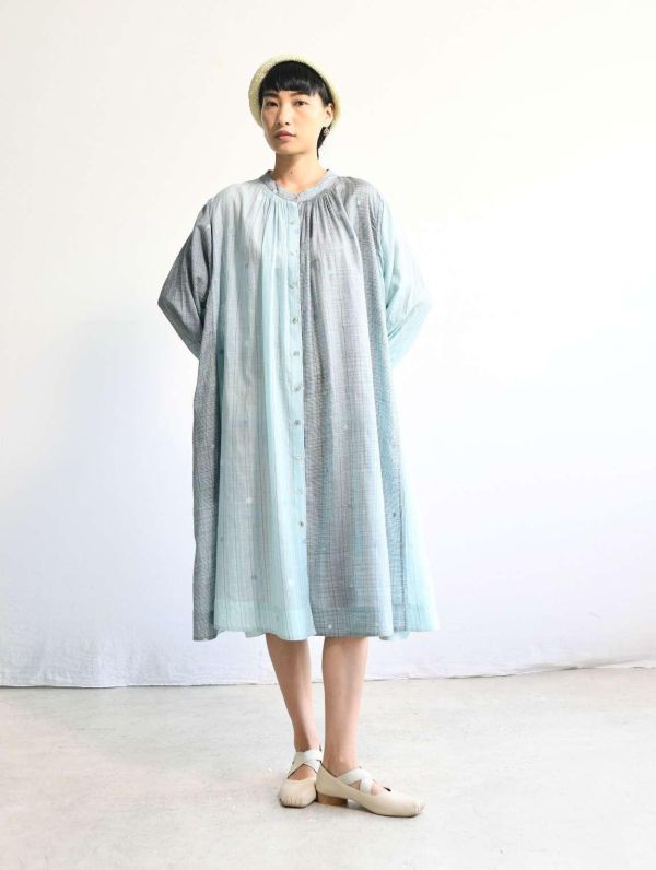 【Maku Textile】NELSONI洋裝 手織,手紡紗,洋裝,棉,蠶絲,手織絲