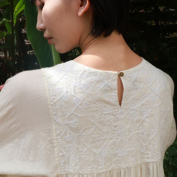 【Maku Textile】YUMI洋裝 手織,手紡紗,洋裝,美麗諾羊毛,植物染,草木染