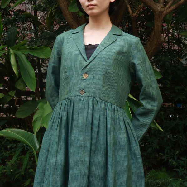 【Maku Textile】ERICA外套 手織,手紡紗,洋裝,棉,植物染,草木染