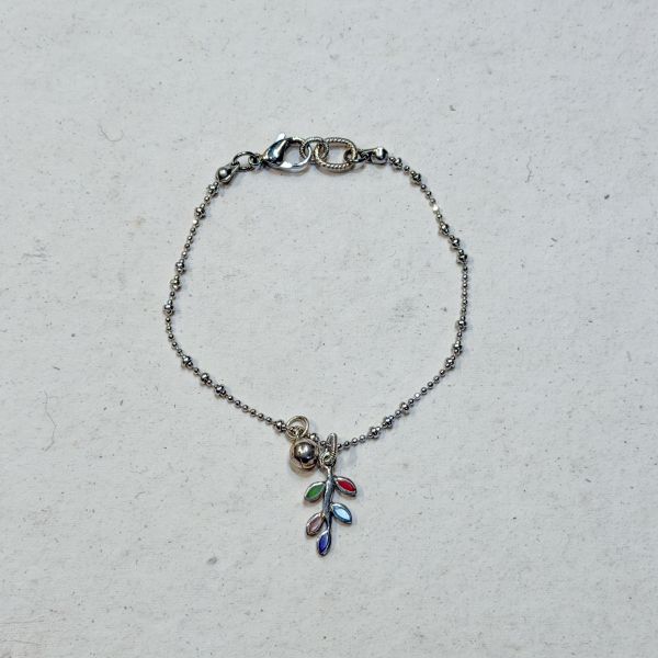 【藍珊瑚】純銀微鑲彩色貝殼手鍊 純銀,手鍊,海洋廢物,魚骨,骨頭,藍珊瑚