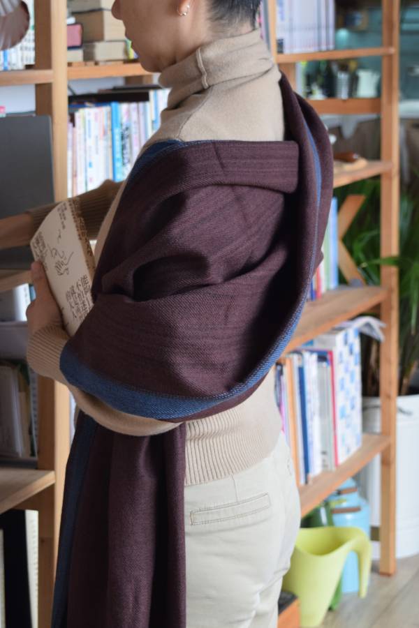 【Maku Textile】DUTA  蓋毯 手織,手紡紗,圍巾,蠶絲,植物染,草木染