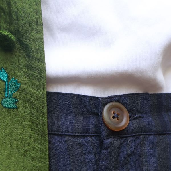 【Maku Textile】GINGKO棉毛長褲 手織,手紡紗,長褲,羊毛,植物染,草木染