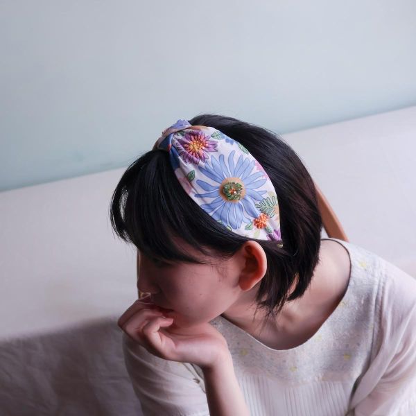 【Namjosh】手工珠繡髮箍＿花霧 髮夾,髮飾,手工刺繡,珠繡