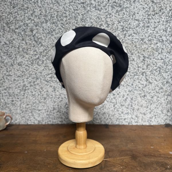 【Studio Phronesis】貝蕾帽＿黑白點 