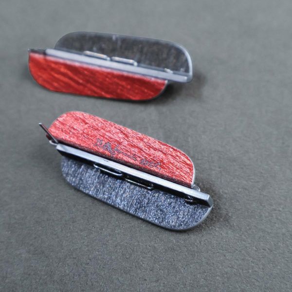 【江枚芳 Meifang Chiang Metal Arts】邊界耳針式耳環 Boundry Brooch 耳環,耳勾,鋁,陽極處裡