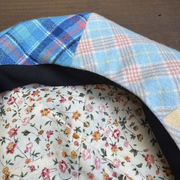 【Studio Phronesis】報童帽＿黃格紋拼接流蘇 