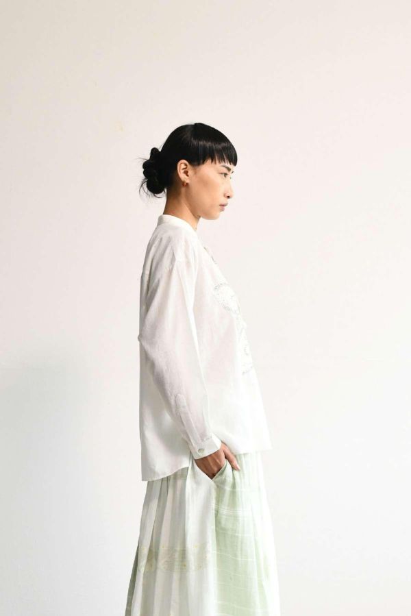 【Maku Textile】SANDDOLLAR上衣 手織,手紡紗,上衣,棉,植物染,草木染
