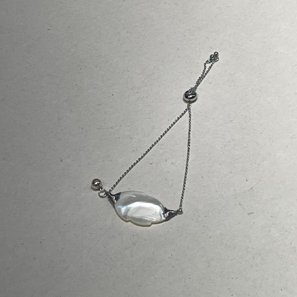 【藍珊瑚】河蚌手鍊 河蚌手鍊,手鍊,海洋廢物,魚骨,骨頭,藍珊瑚,珊瑚,銅鍍金