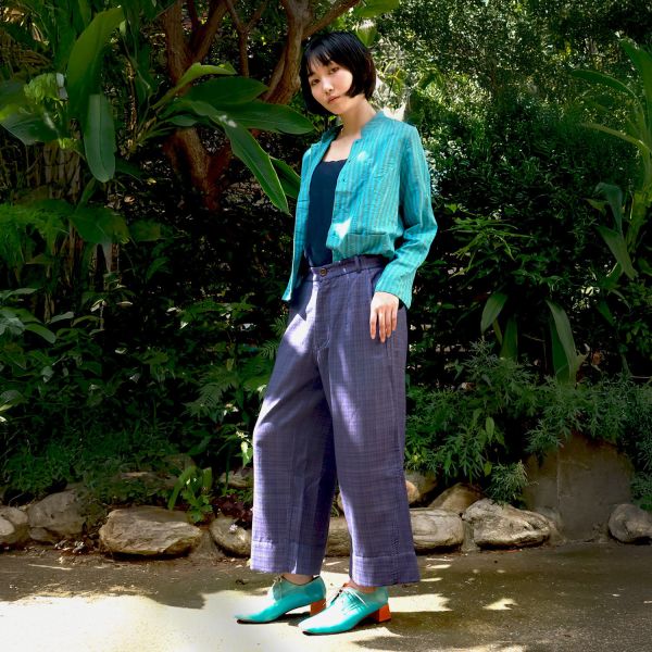 【Maku Textile】MOHE 長褲 手織,手紡紗,長褲,羊毛,植物染,草木染