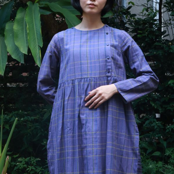 【Maku Textile】ATEHNA洋裝 手織,手紡紗,洋裝,棉,植物染,草木染