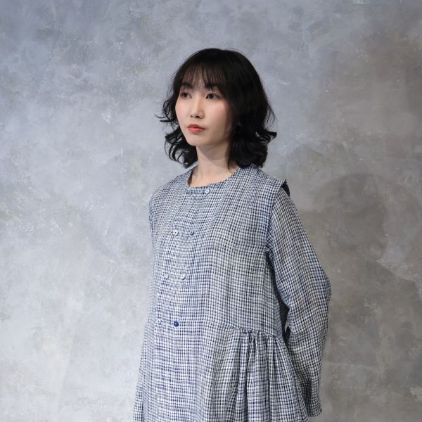 【Maku Textile】DIANA外套 手織,手紡紗,洋裝,棉,植物染,草木染