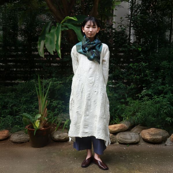【Maku Textile】INDUS洋裝 手織,手紡紗,洋裝,美麗諾羊毛,植物染,草木染