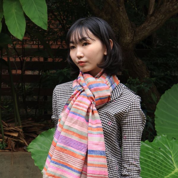 【Maku Textile】HANA圍巾 手織,手紡紗,圍巾,Cashmere,植物染,草木染