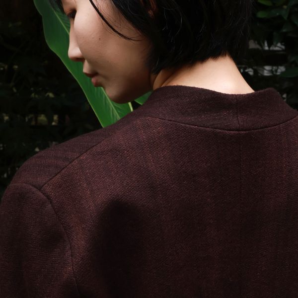 【Maku Textile】KARMA外套 手織,手紡紗,洋裝,美麗諾羊毛,植物染,草木染