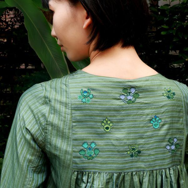 【Maku Textile】CURRASOW洋裝 手織,手紡紗,洋裝,蠶絲,植物染,草木染