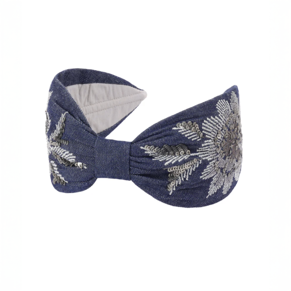 【Namjosh】手工珠繡髮箍＿橄欖綠金葉 髮夾、髮飾、手工刺繡