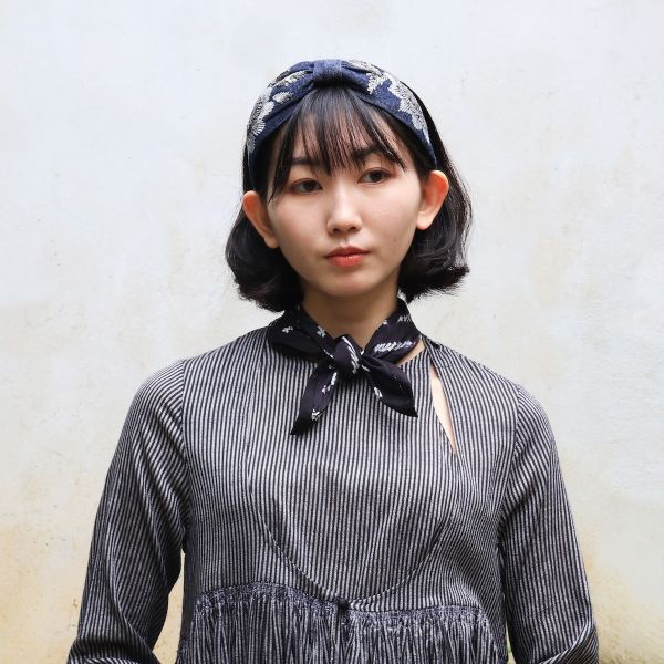 【Maku Textile】SINJU絲質方巾 手織,手紡紗,圍巾,絲,植物染,草木染