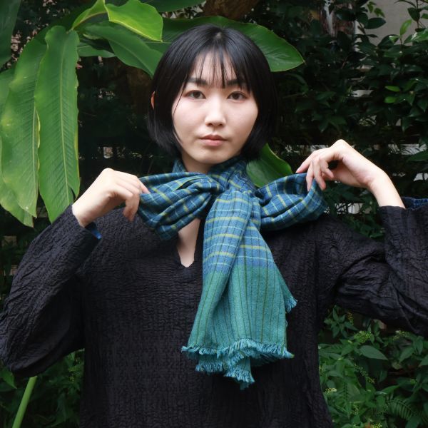 【Maku Textile】MOANA圍巾 手織,手紡紗,圍巾,棉,植物染,草木染