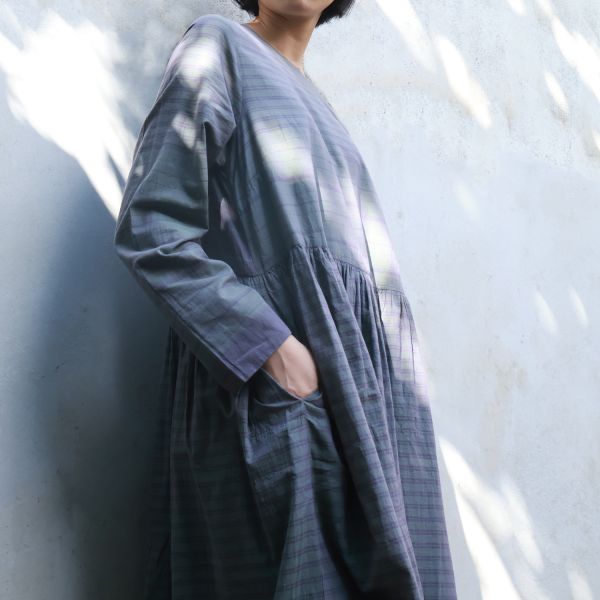 【Maku Textile】PAIGE雙面洋裝 手織,手紡紗,洋裝,植物染,草木染