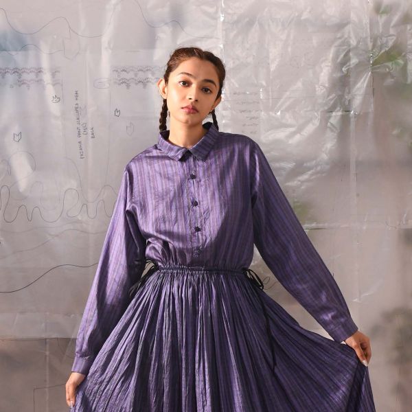 【Maku Textile】SIENE洋裝 手織,手紡紗,洋裝,棉,植物染,草木染