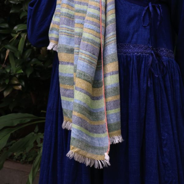 【Maku Textile】KEYA圍巾 手織,手紡紗,圍巾,Cashmere,植物染,草木染