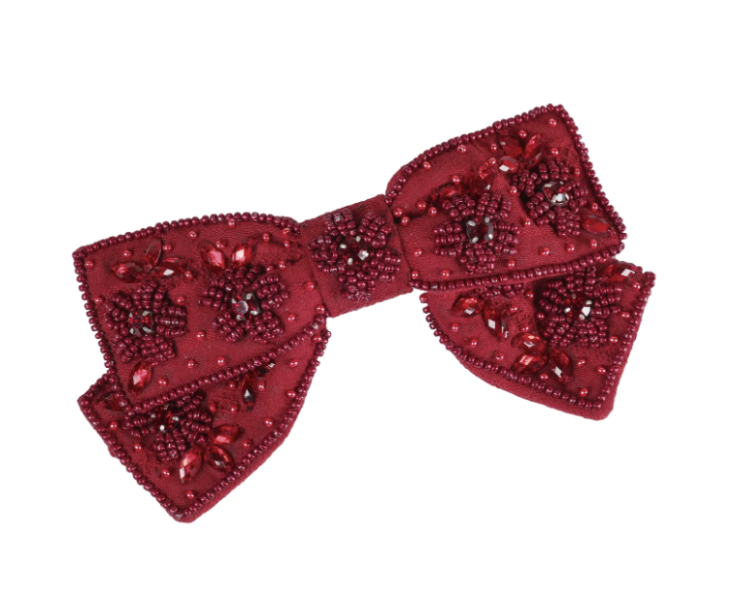 【Namjosh】蝴蝶結髮夾 髮夾、髮飾、手工刺繡