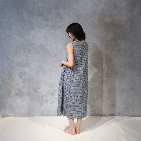 【Maku Textile】ALICE_652 手織,手紡紗,洋裝,蠶絲,植物染,草木染