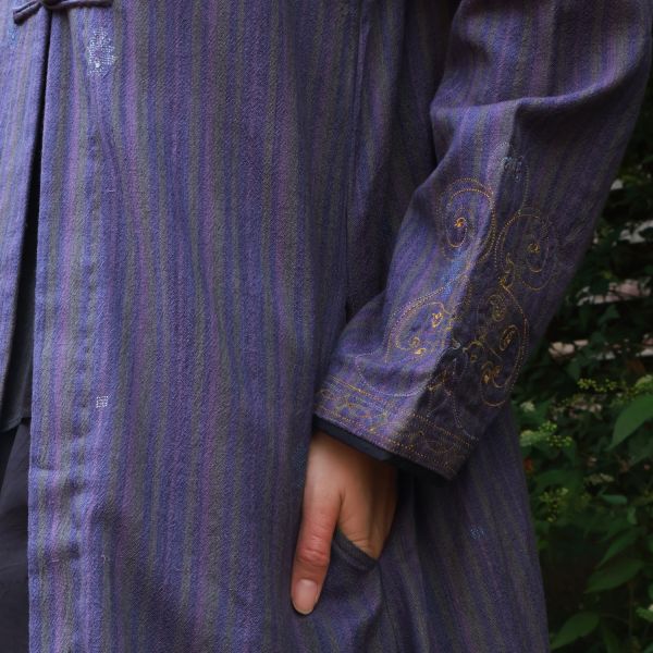 【Maku Textile】GURBESU外罩衫 手織,手紡紗,洋裝,棉,植物染,草木染